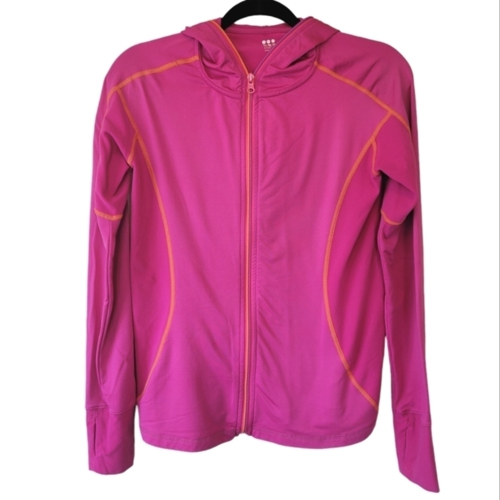 TITLE NINE Pink Lightweight Track Running Zip Up Jacket sz Small